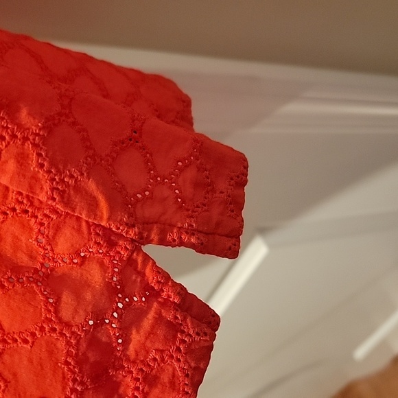 Talbot's lacy coral blouse - Picture 4 of 4